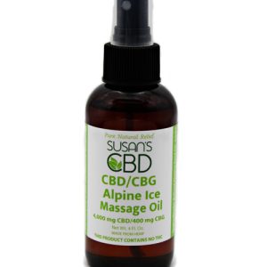 CBD/CBG Alpine Ice Massage Oil - 4 ounces 4,000 mg CBD/400 mg CBG