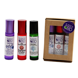 Susans CBD Aromatherapy Three Products with Box