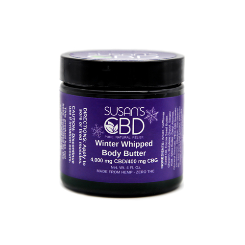 Winter Whipped Body Butter - 4,000 mg CBD and 400 mg CBG in 4 oz - Fall/Winter Seasonal Item