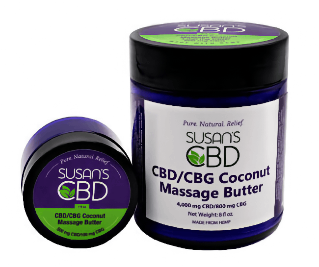 CBD/CBG Coconut Massage Butter - 500 mg of CBD/100 mg of CBG per ounce, 8 oz